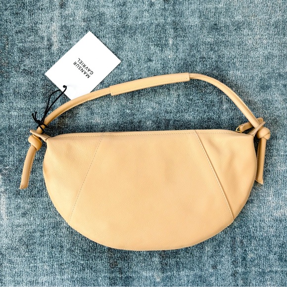 Mansur Gavriel Mini Fortuna Shoulder Bag in Sand NEW + Free tote bag - Picture 3 of 11